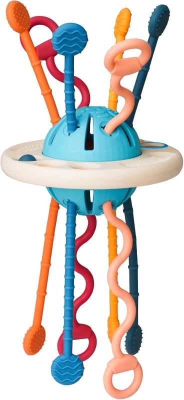 Photo 1 of Montessori Toys for Baby 1+ Years Old, Sensory Development Toys for Toddlers 1-3, Silicone Pull String Travel Toy for 18+ Months, Gift for Baby Shower Infants Car Seat High Chair