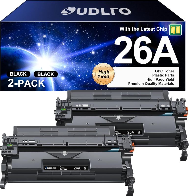 Photo 1 of 26A Toner Cartridge for HP Printer - Replacement for - HP 26A CF226A 26X