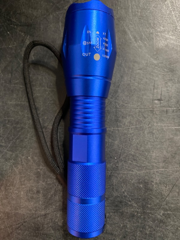 Photo 2 of Blue Tactical Flashlight 1000 Lumens