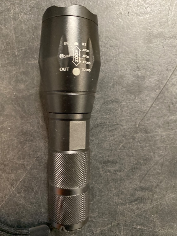 Photo 2 of Black Tactical Flashlight 1000 Lumens