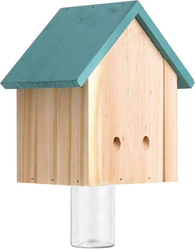Photo 1 of 1 Pack Wood Carpenter Bee Trap for Outside - Wood Boring Bee Trap - Best Bee Trap - Nature Cabin Style Carpenter Bee Traps Outdoor Hanging