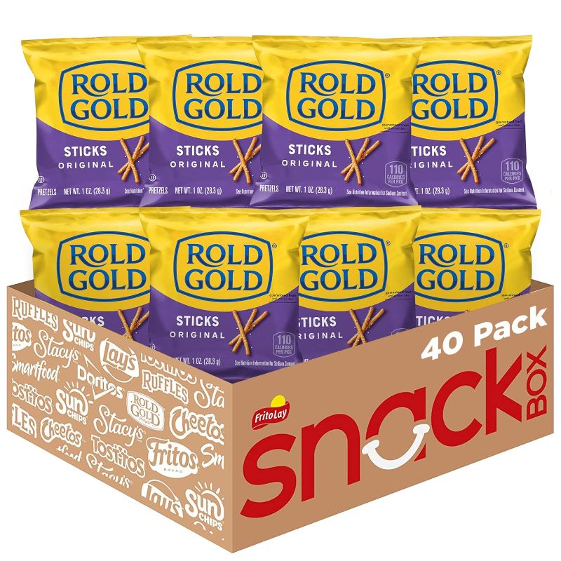 Photo 1 of Expired Rold Gold Pretzels, Sticks, 1 Ounce (Pack of 40)