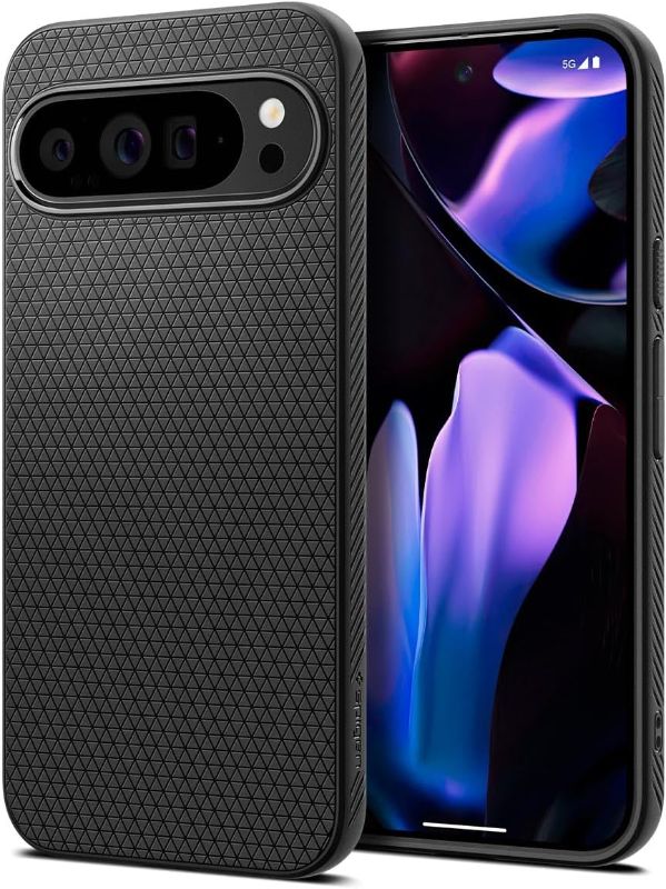 Photo 1 of Spigen Liquid Air Designed for Pixel 9 Pro XL Case (2024) [Military-Grade Protection] - Matte Black