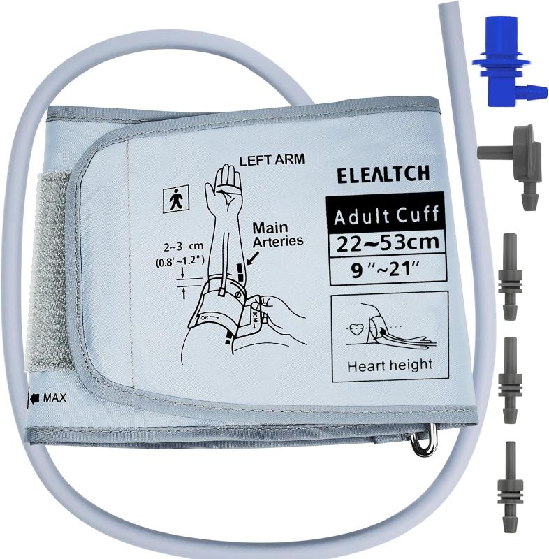 Photo 1 of Extra Large Cuff Compatible with Most BP Monitors 9"-21" Inches (22-53CM) XL Blood Pressure Cuff Adult ARM BP Replacement Cuff for Big ARM (X-Large)