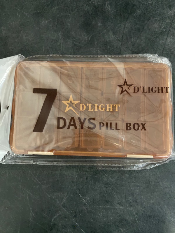 Photo 3 of D’Light Large Pill Box, 3x a Day Medicine Organizer for Travel, Pill Holder for Medication, Vitamins & Supplements, Pill Case, Medication Organizer