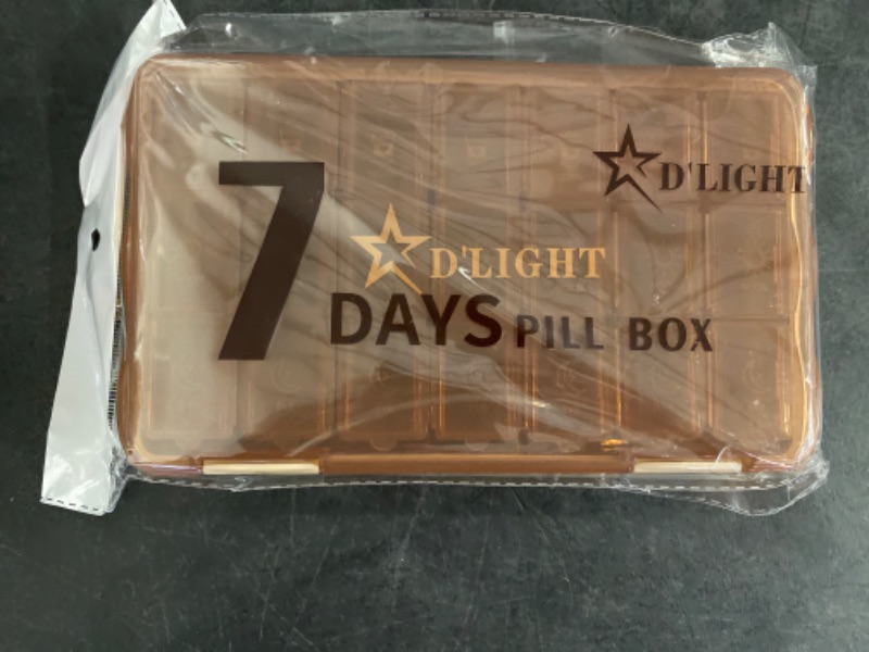 Photo 2 of DLight Large Pill Box - 3X a Day Medicine Organizer for Travel - Pill Holder for Medication, Vitamins & Supplements - Pill Case - Medication Organizer