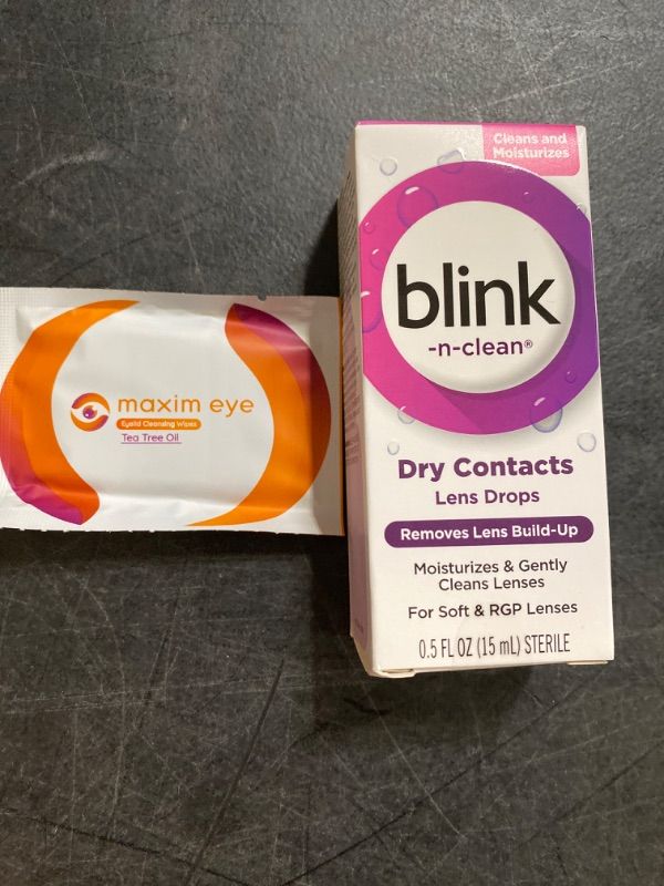 Photo 2 of Blink-N-Clean Lens Drops, Rewetting Drops for Contact Lenses, Instant Dry Lens Moisturizing, for Soft & RGP Lenses, 0.5 fl oz