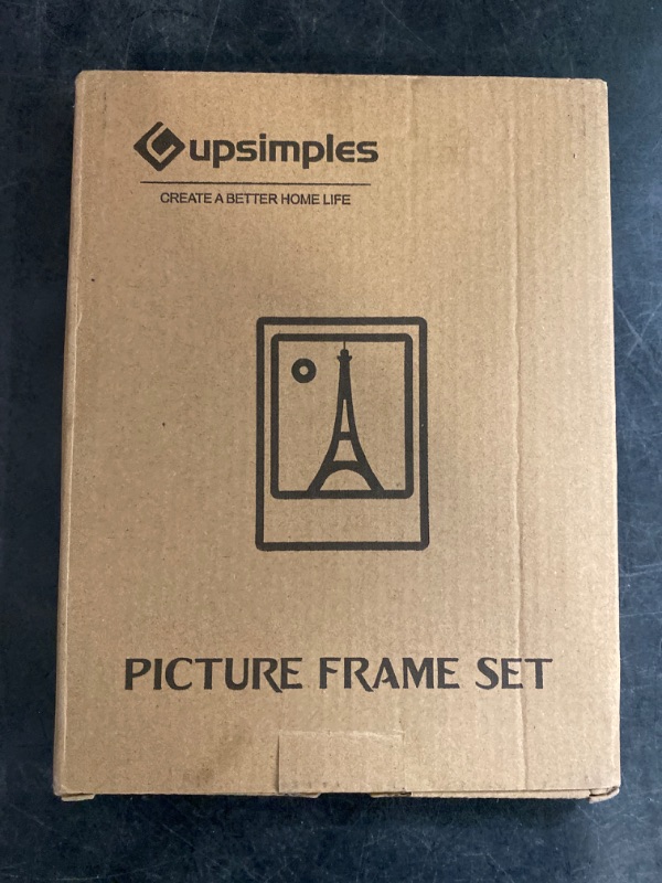 Photo 3 of upsimples 5x7 Picture Frame, Display Pictures 4x6 with Mat or 5x7 Without Mat, Wall Hanging Photo Frame, Black, 1 Pack