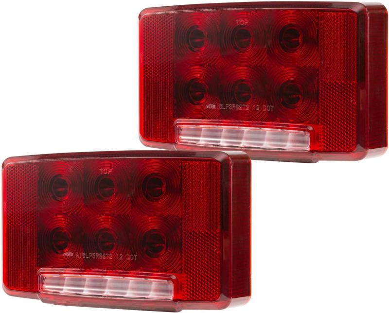 Photo 1 of 2PCS LED Tail Rear Position Lights Brake License Lamps Trailer Reverse Light Fit for International Prostar Linehaul Conventionals,7000 series 12V Square Truck Lamp LH & RH Pair Set