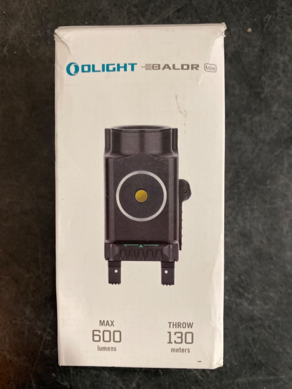 Photo 3 of OLIGHT Baldr S 800 Lumens Compact Rail Mount Weaponlight with Green Beam and White LED Combo, Magnetic USB Rechargeable Tactical Flashlight with 1913 or GL Rail, Battery Included (Black)