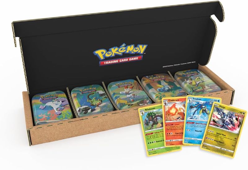 Photo 1 of NEW SEALED POKEMON TCG: GALAR PALS Mini TINS/Promo Card Bundle -Amazon Exclusive Bundle