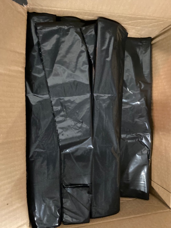 Photo 2 of Plasticplace Big Black Trash Bags Heavy Duty - Extra Large Trash Bags Heavy Duty 95-96 Gallon, 1.2 Mil, 61” x 68”, 15 Count Roll