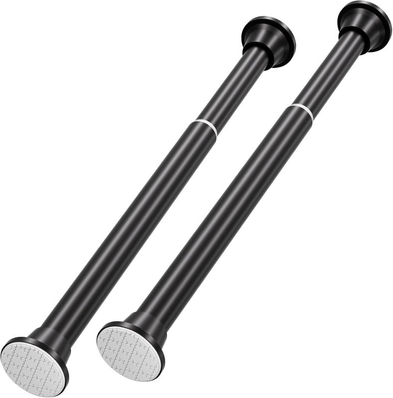 Photo 1 of 2 Pack Small Tension Rod 18-26 inches Spring Tension Curtain Rod Short Shower Curtain Rod No Drilling Heavy-Duty Black Adjustable Shower Rod for Closet,Doorway
Visit the XUXRUS Store