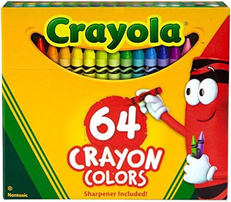 Photo 1 of Crayola Crayon Set, 3-5/8", Permanent/Waterproof, 64/BX, Assorted 2 Packs With Additional 93 Crayons Mixed