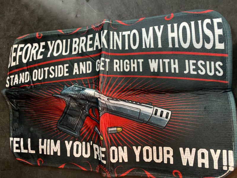 Photo 2 of Welcome Funny Doormat Before You Break Into My House Stand Outside and Get Right with Jesus Funny Gun House Doormat Funny Doormat Cute Mat Rugs 16x24 Inch