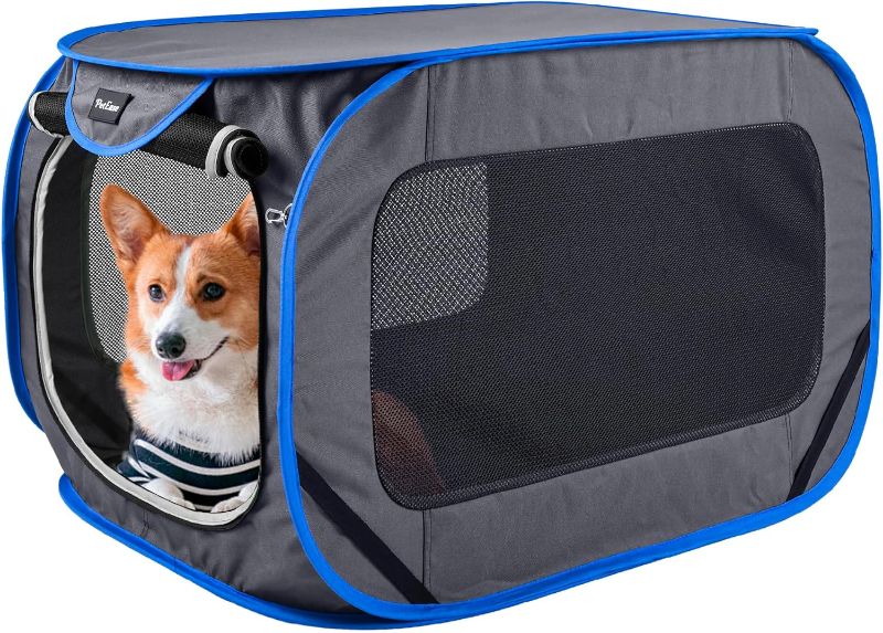 Photo 1 of 32inch Small Medium Pop Up Kennel,Collapsible Travel Pet Crate, Indoor and Outdoor Portable Dog Enclosure, Portable Pet Car Seat Kennel