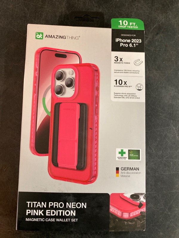 Photo 3 of Titan Pro Neon Magnetic Case Wallet Set | iPhone 15 Pro Max