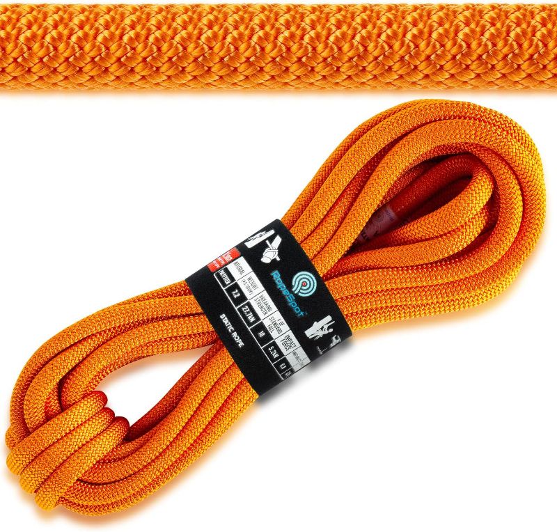 Photo 1 of 192 ft. Powerful UIAA Static Rock Climbing Rope - High Strength Static Climbing Rope - Rock Mountaineering Climbing Gear - 10.5mm Rescue Rope - Heavy Duty Rope