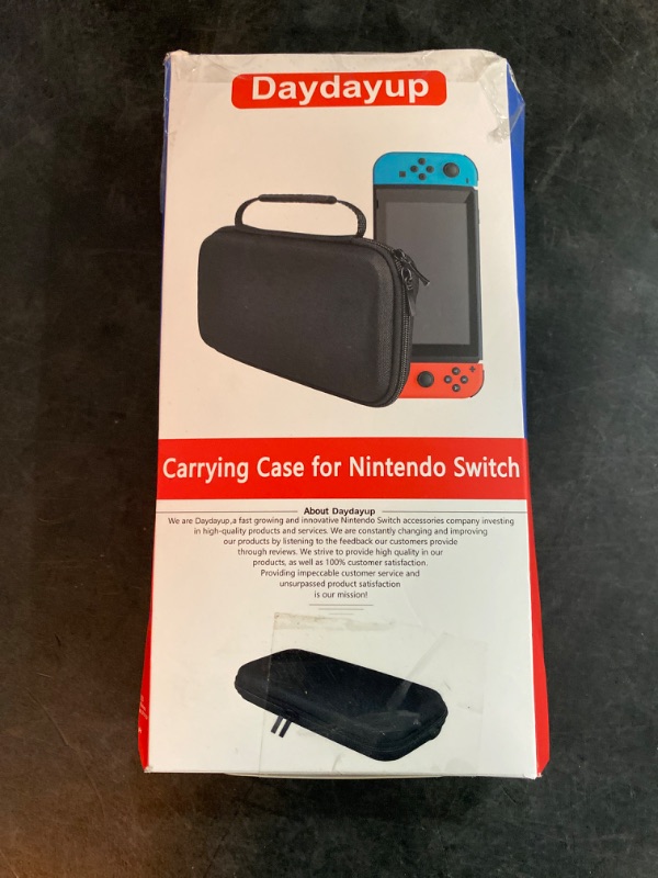 Photo 3 of daydayup Switch Carrying Case Compatible with Nintendo Switch/Switch OLED, with 20 Games Cartridges Protective Hard Shell Travel Carrying Case Pouch for Console & Accessories