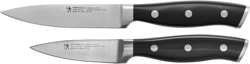 Photo 1 of HENCKELS Forged Accent Razor-Sharp 2-pc Paring Knife Set, German Engineered Informed by 100+ Years of Mastery,Black