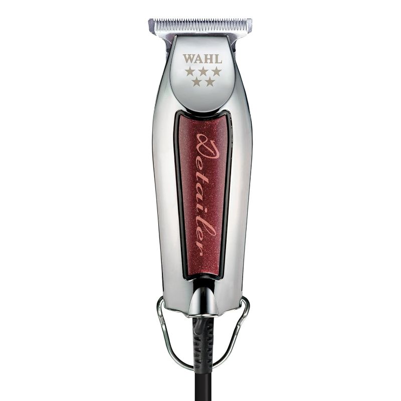 Photo 1 of Wahl Professional Detailer Trimmer, Burgundy, Adjustable T-Blade, Lightweight, Rotary Motor, Complete Kit, Professional Precision