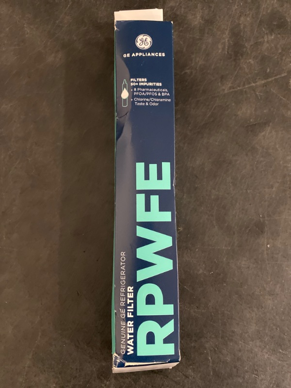 Photo 3 of GE RPWFE Refrigerator Water Filter, Genuine Replacement Filter, Certified to Reduce Lead, Sulfur, and 50+ Other Impurities, Replace Every 6 Months for Best Results, Pack of 1