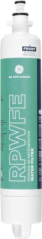 Photo 1 of GE RPWFE Refrigerator Water Filter, Genuine Replacement Filter, Certified to Reduce Lead, Sulfur, and 50+ Other Impurities, Replace Every 6 Months for Best Results, Pack of 1