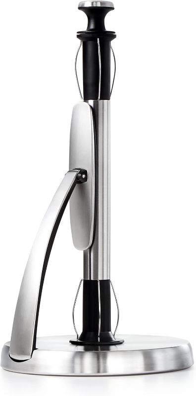 Photo 1 of Good Grips SimplyTear Paper Towel Holder - Stainless Steel (Silver & Black)