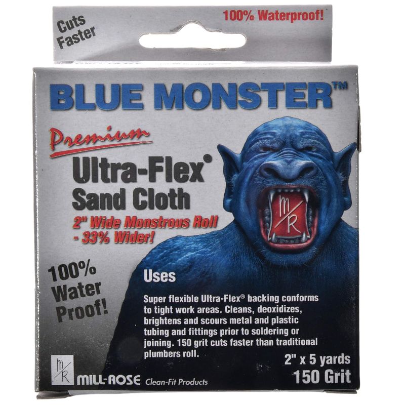 Photo 2 of Mill-Rose 70172 Millrose Monster Ultra Flex Premium Mini Strips Abrasive Cloths, 2" x 5-Yard, Blue
&&
VViViD+ Ultra Gloss Premium Vinyl Car Wrap Film (1ft x 5ft, Gloss Sonoma Green)