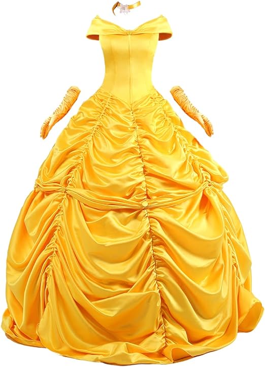 Photo 1 of Medium Princess Dress Palace Prom Dress Yellow Cloak Adult