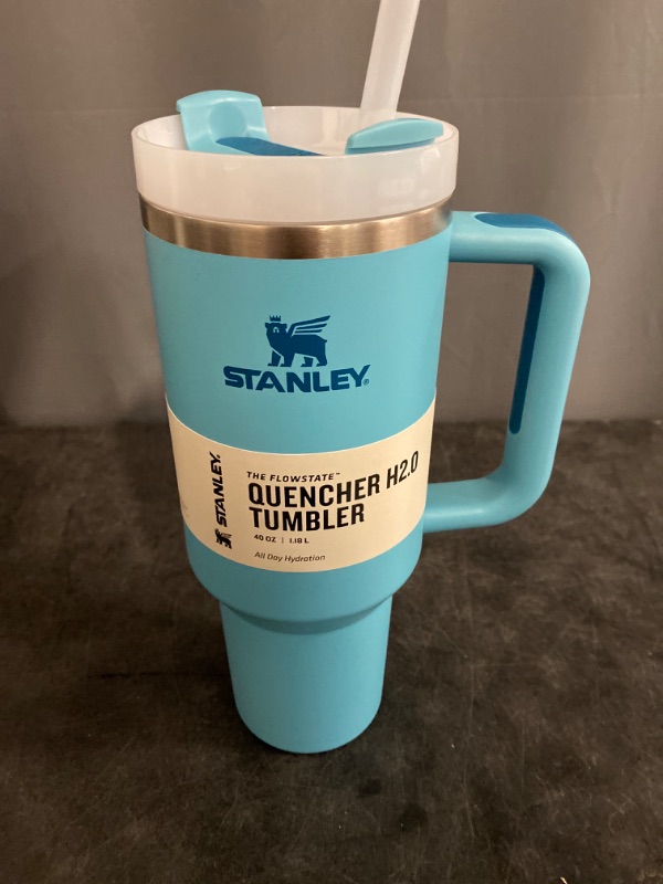 Photo 2 of Stanley Quencher H2.0 Tumbler with Handle & Straw 40 oz | Twist On 3-Way Lid | Cupholder Compatible for Travel | Insulated Stainless Steel Cup | BPA-Free | Frost