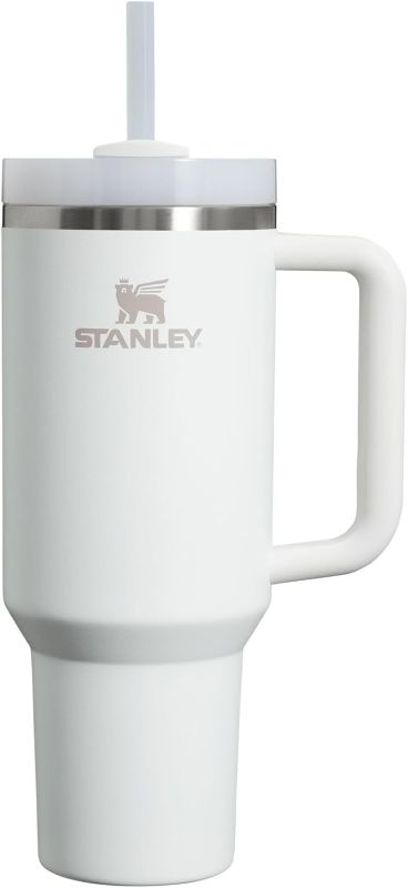 Photo 1 of Stanley Quencher H2.0 Tumbler with Handle & Straw 40 oz | Twist On 3-Way Lid | Cupholder Compatible for Travel | Insulated Stainless Steel Cup | BPA-Free | Frost