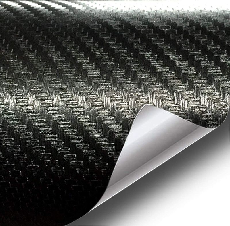 Photo 1 of VVIVID® XPO Black Carbon Fiber Car Wrap Vinyl Roll Featuring Air Release Technology (2ft x 5ft)