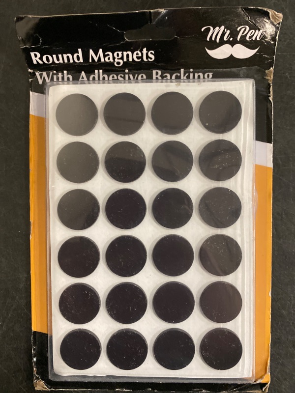 Photo 2 of 120 Pieces Magnetic Dots, Round Magnets for Whiteboard Teaching Art Crafts Photos to Do Lists - Powerful Anisotropy Circle Magnets with Adhesive Backing - Small Sticker Magnet- Office School Home