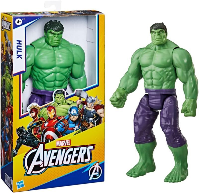 Photo 1 of Avengers Marvel Titan Hero Series Blast Gear Deluxe Hulk Action Figure, 12-Inch Toy, Inspired by Marvel Comics, for Kids Ages 4 and Up , Green