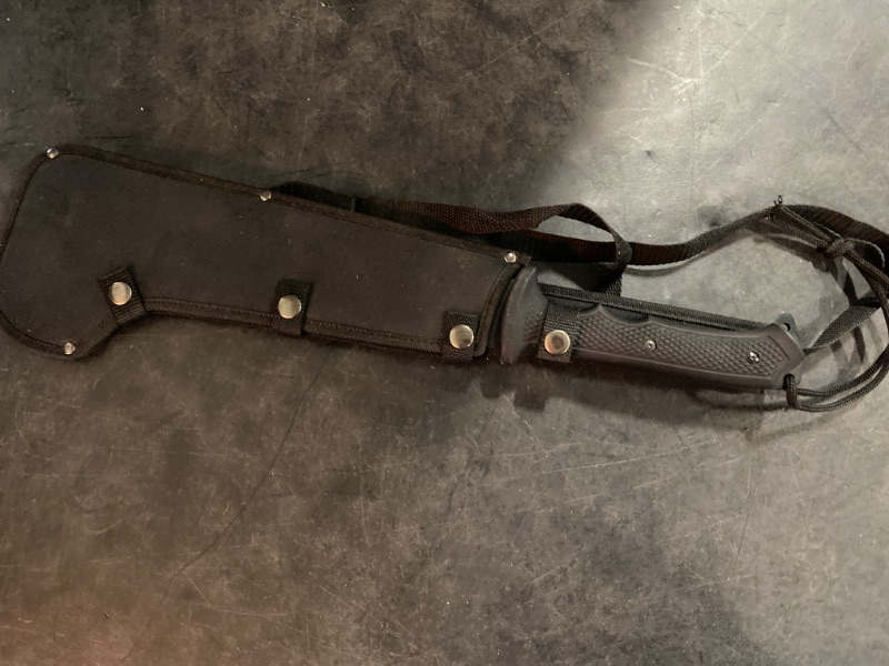 Photo 1 of SZCO Supplies 19.5” Hook And Sawback Ultimate Outdoor Survival Machete With Nylon Sheath, Black