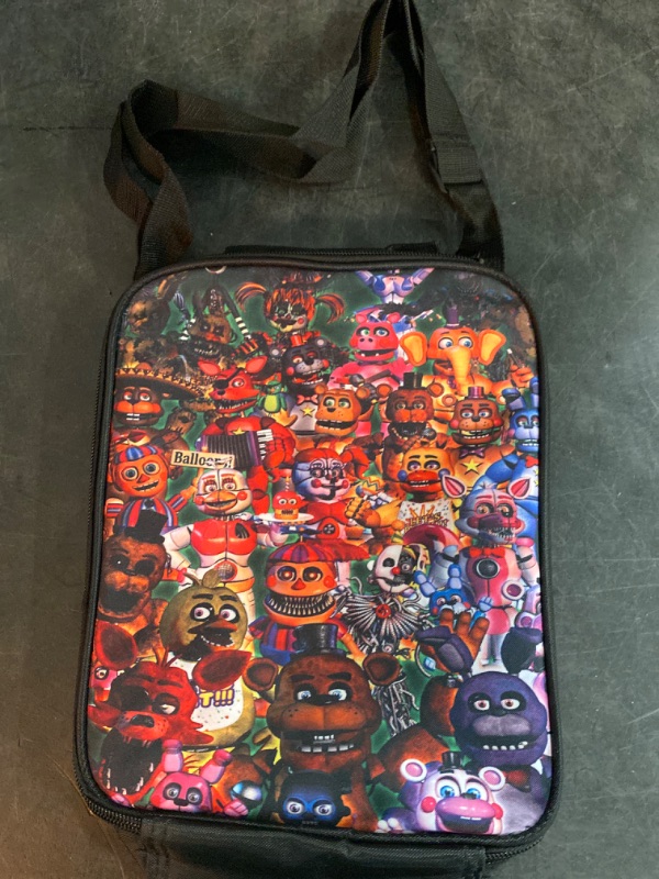 Photo 2 of Five Nights At Freddy's Lunch Bag Fnaf Lunch Box Multi Function Reusable Lightweight Fox Bear Animals Monster Lunch Bag Tote Box for Girs Boys Teenager Adults Gifts