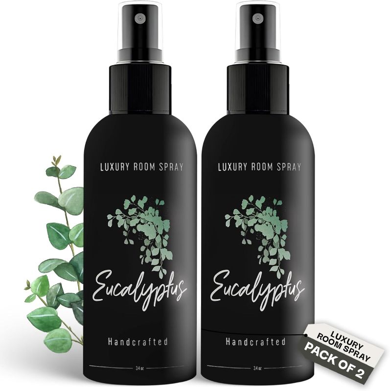 Photo 1 of 605Products - Eucalyptus Air Freshener - Room Spray for Home, Bathroom, and Bedroom - Long Lasting Odor Eliminator with Essential Oils and Natural Ingredients - Home Fragrance Essential - 2 Pack