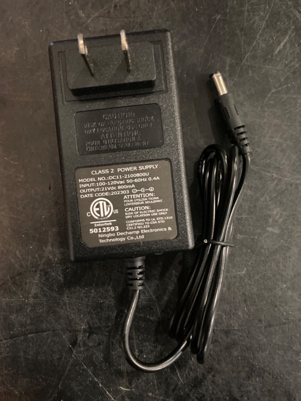 Photo 2 of 21V Battery Charger Adapter Power Cord