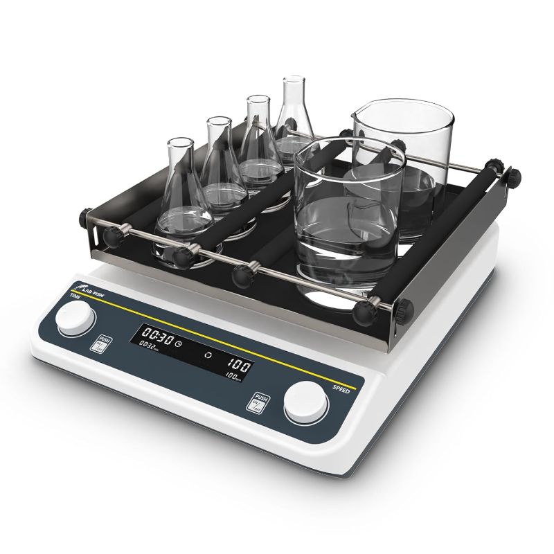 Photo 1 of LAB FISH Digital Orbital Shaker Table Adjustable Speed 40-200RPM,Workplate 12.6"x12.6" Capacity 5 KGS,Laboratory Orbital Rotator Shaker