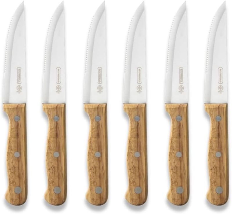 Photo 1 of Mundial 5 inch Steak Knife Set of 6 pieces with Wood Handle