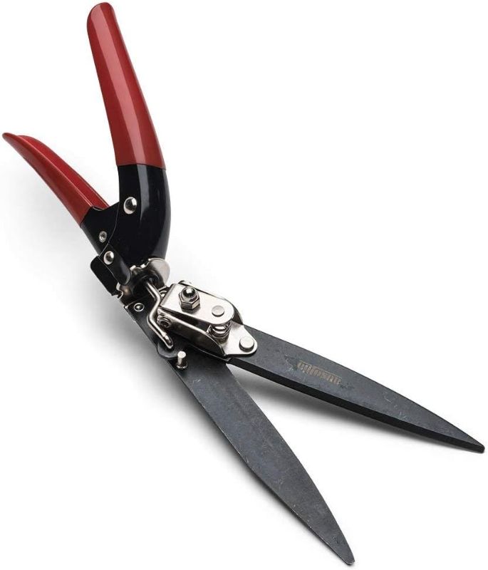 Photo 1 of Kings County Tools Grass Trimming Shears | 5-1/4” Steel Blades | Rotating Handle for Angled Cuts | Strong Spring Mechanism | Simple & Secure Safety Lock | Made in Italy