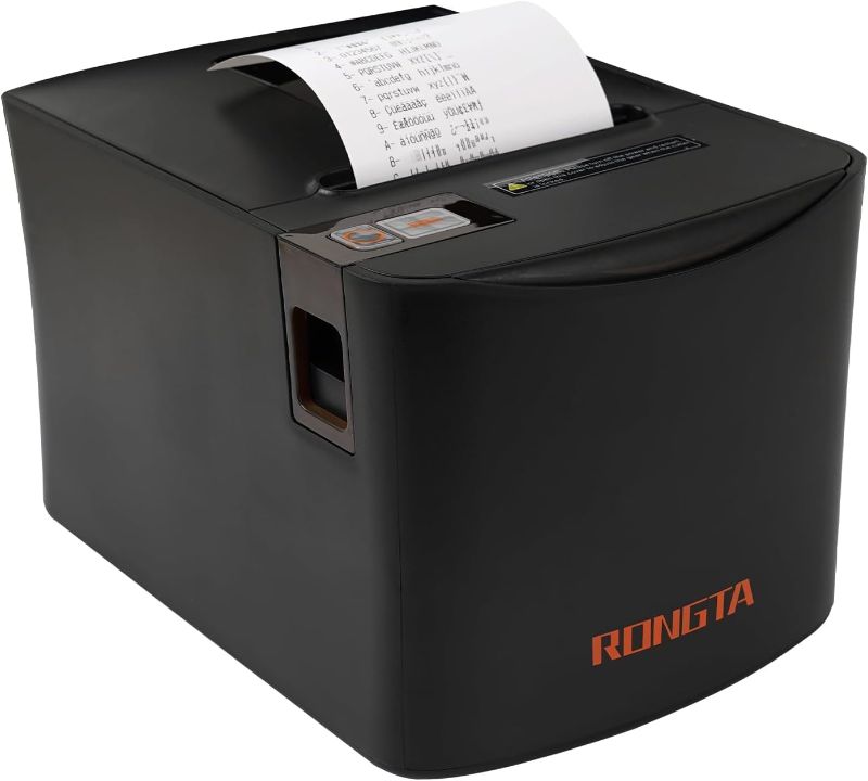 Photo 1 of Rongta Thermal Receipt Printer, 80mm High-Speed POS Printer with Auto Cutter, 250mm/s, Ideal for Kitchen & Small Business, Compatible with Windows, Linux, MacOS