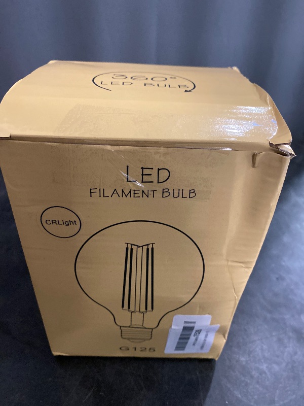 Photo 3 of OMAYKEY 12W Dimmable Large LED Globe Bulb 3000K Soft White, 100W Equivalent 1000 LM E26 Medium Base, Vintage Edison G125 Large Globe Clear Glass LED Filament Light Bulb, Deep Dimming Version