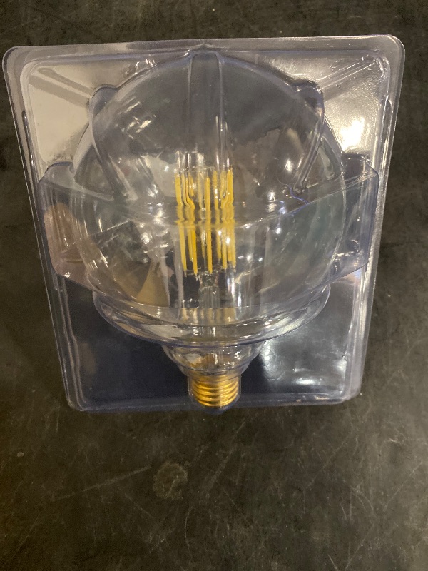 Photo 2 of OMAYKEY 12W Dimmable Large LED Globe Bulb 3000K Soft White, 100W Equivalent 1000 LM E26 Medium Base, Vintage Edison G125 Large Globe Clear Glass LED Filament Light Bulb, Deep Dimming Version