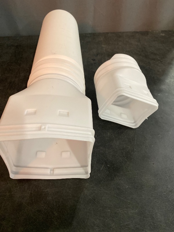 Photo 2 of White 1-Pack Rain Gutter Downspout Extensions Flexible, Drain Downspout Extender,Down Spout Drain Extender, Gutter Connector Rainwater Drainage,Extendable from 21 to 68 Inches