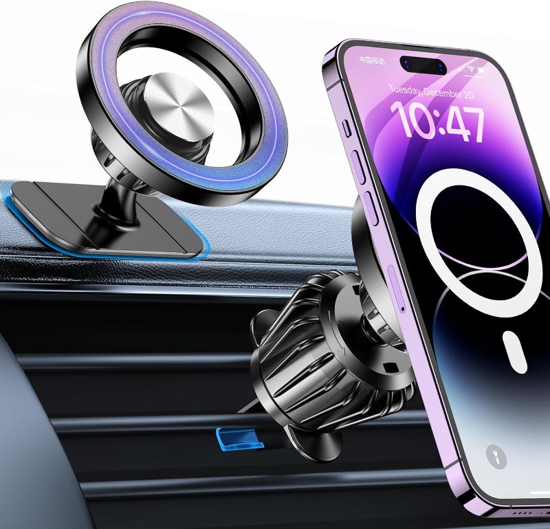 Photo 1 of Magsafe Car Mount?20 Strong Magnets?Magnetic Phone Holder for Car Phone Holder Mount Dash?360°?Cell Phone Holders for Your Car Accessories for Women Men iPhone 16 Pro Max 15 14 13 12 Plus