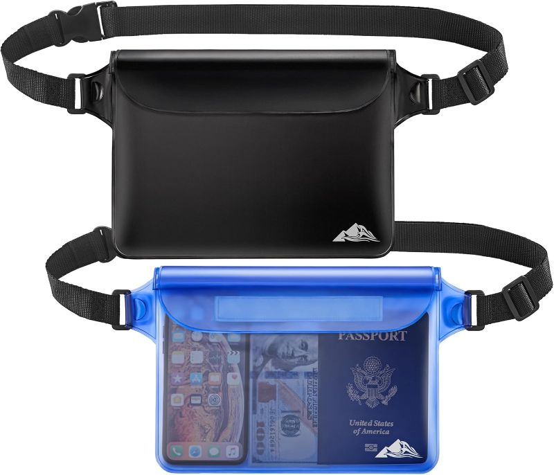 Photo 1 of 2 Pack Waterproof Pouch, Screen Touch Sensitive Waterproof Dry Bag with Adjustable Waist Strap | Keep Your Phone and Valuables Dry | for Swimming Kayaking Boating Fishing Beach Diving Surfing