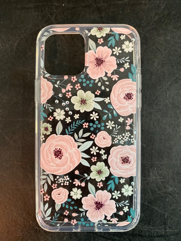 Photo 2 of iPhone 14 and iPhone 13 Case Clear 6.1 Inch with Pattern Design, Protective Slim TPU Cover + Shockproof Bumper for Women and Girls (Chic Flowers)