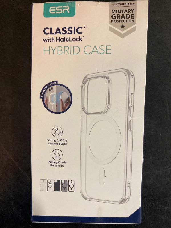 Photo 3 of ESR for iPhone 14 Case/iPhone 13 Case, Compatible with MagSafe, Shockproof Military-Grade Protection, Magnetic Phone Case for iPhone 14/13, Classic Hybrid Case (HaloLock), Clear